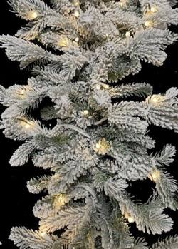 180cm Snowy Mixed Pine Garland - Pre-lit