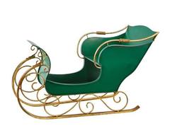 Green Metal Sleigh