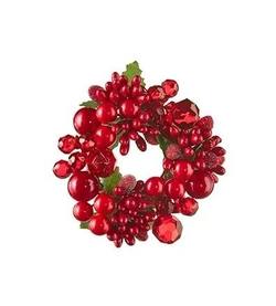 Candle Ring - Red Berries