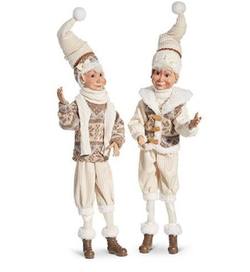 poseable Elf- Cream Knit woodland-