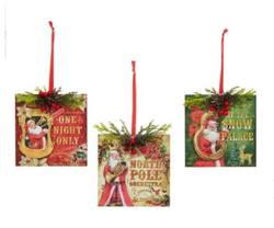 Set of 3 Santa’s Musical Orchestra Christmas Ornaments