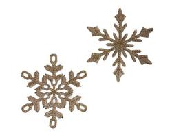 Soft Gold Snowflake Decoration - 2 Assorted
