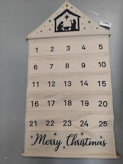 Advent hanging Fabric - Hessian