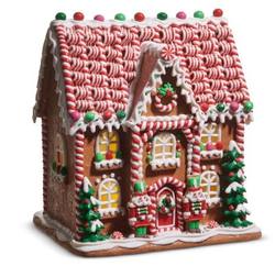 Lighted Multicolor Gingerbread House 14" - XL