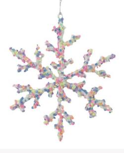 Candy Sprinkle Snowflake- hanging decoration
