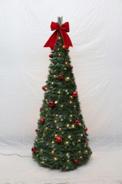 6ft Pre-Lit Collapsible Christmas Tree