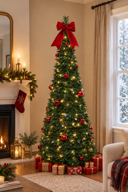 6ft Pre-Lit Collapsible Christmas Tree