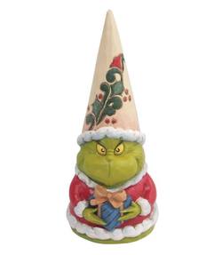 Grinch Gnome Holding Present