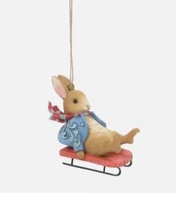 Rabbit Sledding Decoration