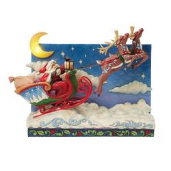 Musical LED Santa Sleigh with Reindeer