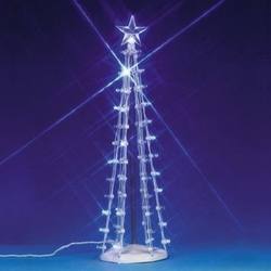 Lighted Silhouette  Tree -  Blue - 9"