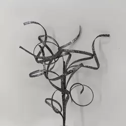 Thin Curly Twig Spray - Dark Grey