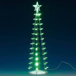 Lighted Silhouette Tree - Green 9"