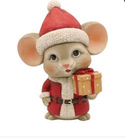 Christmas Mouse - Holding Gift