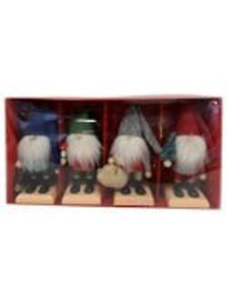 Wooden Gonk Hangers 12cm - 4 Assorted