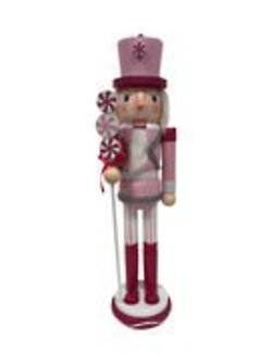 Pink top hat nutcracker 37cm
