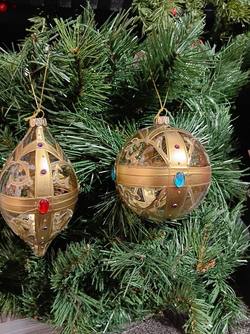 Gold & Clear Baubles -0 2 Assorted
