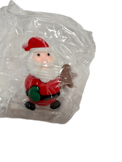 Santa Holding Gingerbread Man - Cake top Decoration