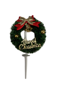 Merry Christmas Wreath - Cake Top Decoration