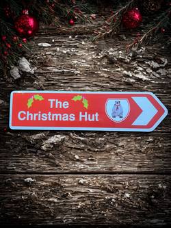 Christmas Hut Magnet with Beary White