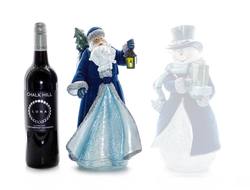 Santa in Blue Velvet Gown