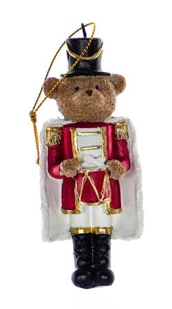 Teddy Nutcracker Hanging Ornament