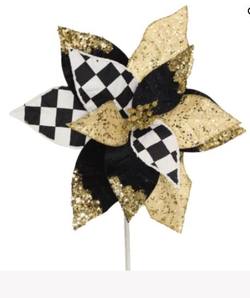 Poinsettia - Black & Gold