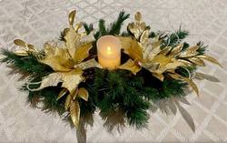 Handmade Gold & Champagne Table Piece