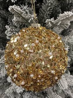Gold Sequin Ball Hanger