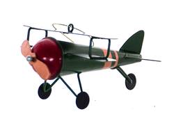 Metal Bi-Plane Hanging Ornament