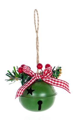 Metal Jingle Bell Tree Hanger - Green