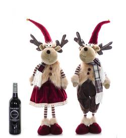 Rustic Plush Reindeer - Boy & Girl LGE - 2 Assorted