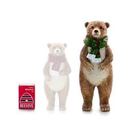 Christmas Bear in Green Scarf