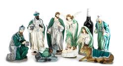 Sage Green Nativity 9 Piece Set