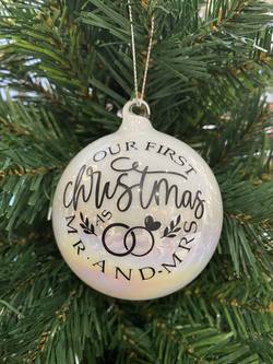 Personalised Bauble - Our First Christmas as Mr. & Mrs.