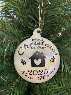 Personalised Bauble - Our First Christmas in Our New Home