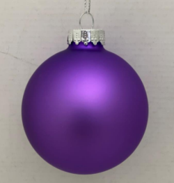 Personalised Glass Bauble - Lilac Matte
