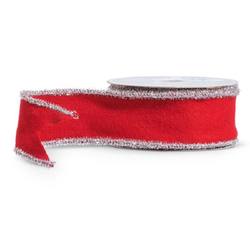 Red Felt Ribbon, Tinsel Trim