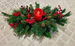 Handmade Red Berry Rustic Table Piece