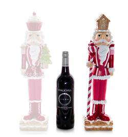 Candy Cane Nutcracker with House