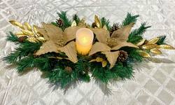 Handmade Gold & Rustic Table Piece
