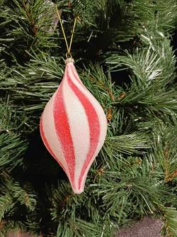 Candy Stripe Bauble - Drop