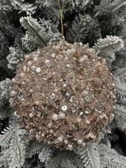 Champagne beaded ball hanger