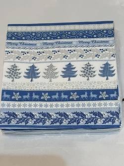 Napkins Blue & White