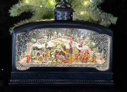 Nativity Snoglobe Lantern