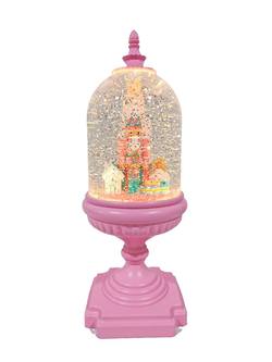 Pink Dome Nutcracker Waterglobe