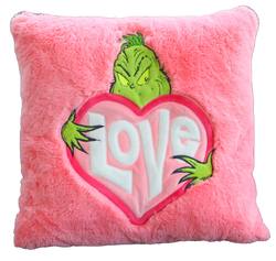 Pink Grinch Love Cushion 40 x 40cm - Super soft Plush!