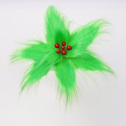 Green Grinch Furry Flower