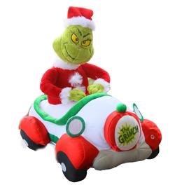 Animated Musical Bump and Go Grinch in Seussian Car