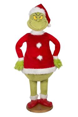 LifeSize Animated Santa Grinch